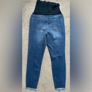 Indigo Poppy Women's Distressed‎ Maternity Jeans Size M